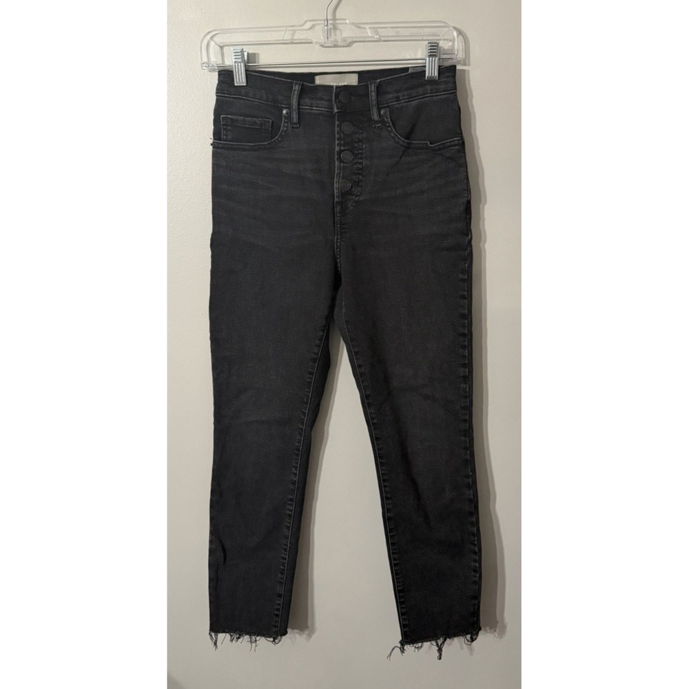 Everlane High-Rise Skinny Button Fly Jeans Black Size 27 Stretch